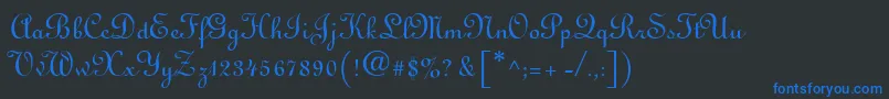 LinusdbNormal Font – Blue Fonts on Black Background