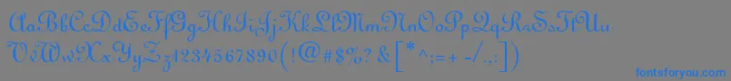LinusdbNormal Font – Blue Fonts on Gray Background