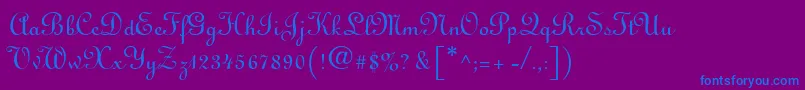 LinusdbNormal Font – Blue Fonts on Purple Background