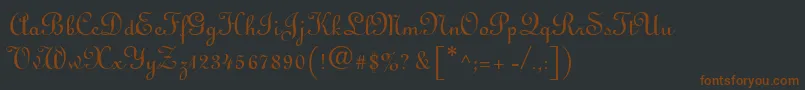 LinusdbNormal Font – Brown Fonts on Black Background