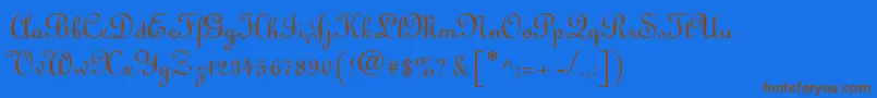LinusdbNormal Font – Brown Fonts on Blue Background