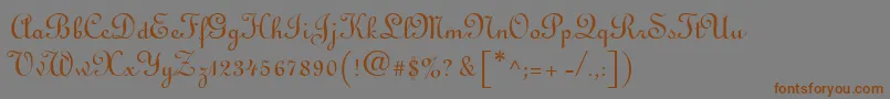 LinusdbNormal Font – Brown Fonts on Gray Background