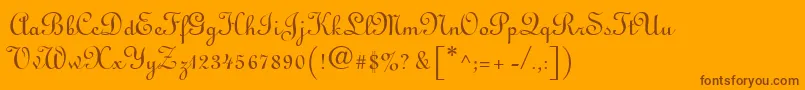 LinusdbNormal Font – Brown Fonts on Orange Background