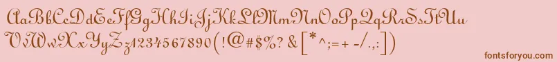 LinusdbNormal Font – Brown Fonts on Pink Background