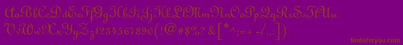 LinusdbNormal Font – Brown Fonts on Purple Background