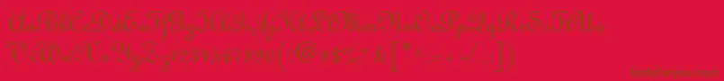 LinusdbNormal Font – Brown Fonts on Red Background