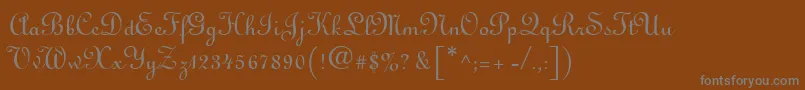 フォントLinusdbNormal – 茶色の背景に灰色の文字