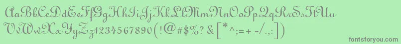 LinusdbNormal Font – Gray Fonts on Green Background