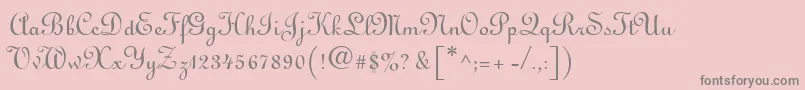 LinusdbNormal Font – Gray Fonts on Pink Background