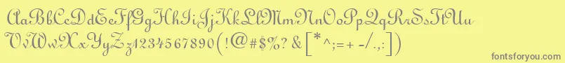 LinusdbNormal Font – Gray Fonts on Yellow Background