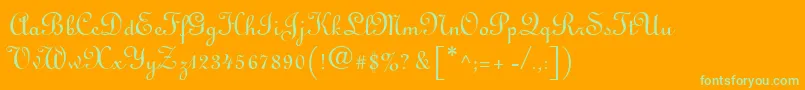 LinusdbNormal Font – Green Fonts on Orange Background