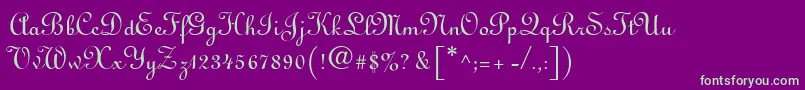 LinusdbNormal Font – Green Fonts on Purple Background