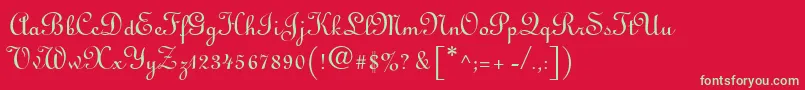 LinusdbNormal Font – Green Fonts on Red Background