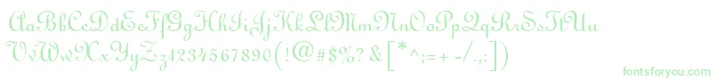 LinusdbNormal Font – Green Fonts on White Background