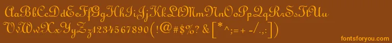 LinusdbNormal Font – Orange Fonts on Brown Background