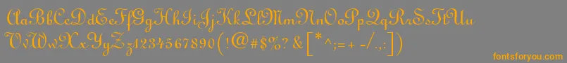 LinusdbNormal Font – Orange Fonts on Gray Background