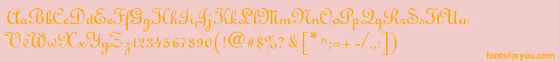 LinusdbNormal Font – Orange Fonts on Pink Background