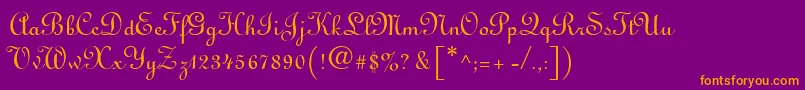 LinusdbNormal Font – Orange Fonts on Purple Background