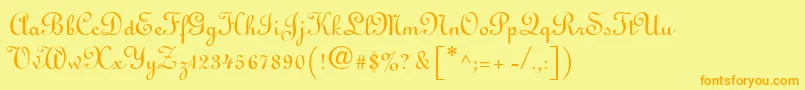 LinusdbNormal Font – Orange Fonts on Yellow Background