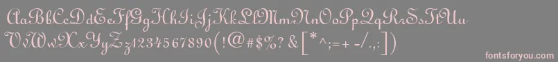 LinusdbNormal Font – Pink Fonts on Gray Background