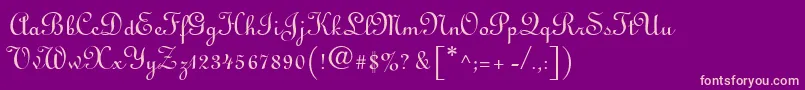LinusdbNormal Font – Pink Fonts on Purple Background