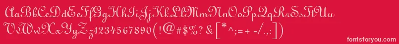 LinusdbNormal Font – Pink Fonts on Red Background