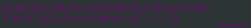 LinusdbNormal Font – Purple Fonts on Black Background