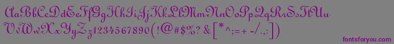 LinusdbNormal Font – Purple Fonts on Gray Background
