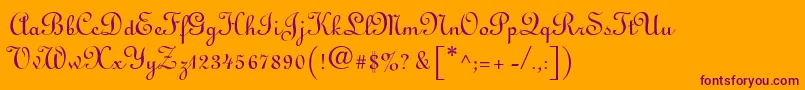LinusdbNormal Font – Purple Fonts on Orange Background