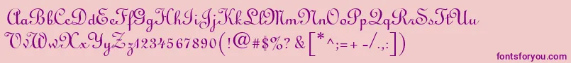 LinusdbNormal Font – Purple Fonts on Pink Background