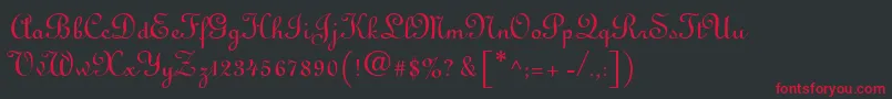LinusdbNormal Font – Red Fonts on Black Background