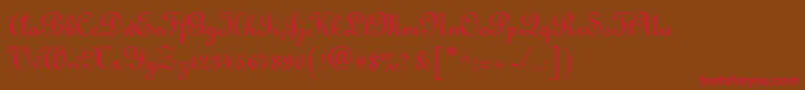 LinusdbNormal Font – Red Fonts on Brown Background