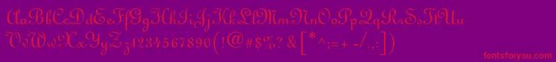 LinusdbNormal Font – Red Fonts on Purple Background