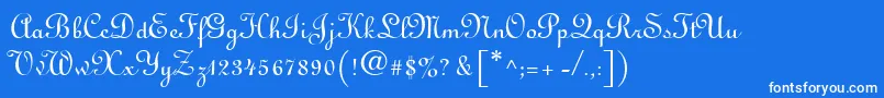 LinusdbNormal Font – White Fonts on Blue Background