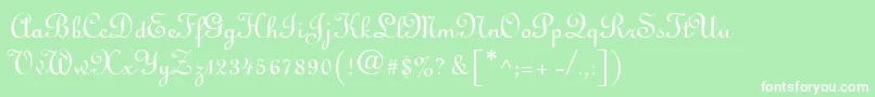 LinusdbNormal Font – White Fonts on Green Background