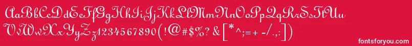 LinusdbNormal Font – White Fonts on Red Background