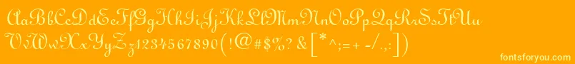 LinusdbNormal Font – Yellow Fonts on Orange Background