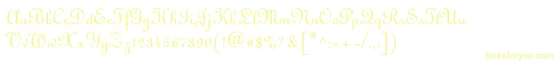 LinusdbNormal Font – Yellow Fonts on White Background