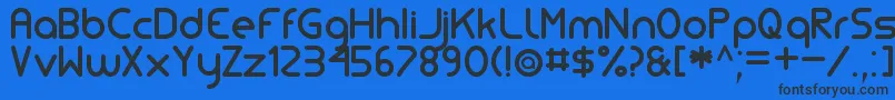 フォントSimpleTfb – 黒い文字の青い背景