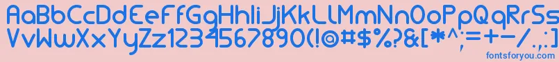 SimpleTfb Font – Blue Fonts on Pink Background