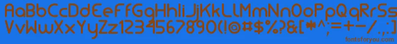 SimpleTfb Font – Brown Fonts on Blue Background