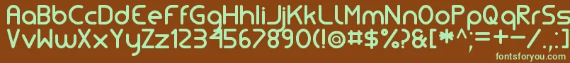 SimpleTfb Font – Green Fonts on Brown Background