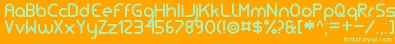 SimpleTfb Font – Green Fonts on Orange Background