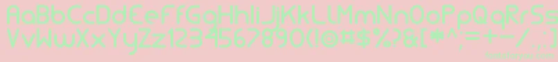 SimpleTfb Font – Green Fonts on Pink Background