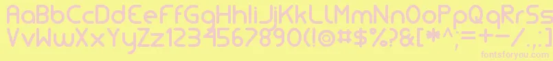 SimpleTfb Font – Pink Fonts on Yellow Background