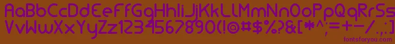 SimpleTfb Font – Purple Fonts on Brown Background