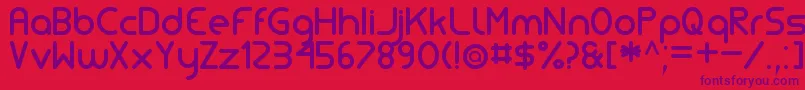 SimpleTfb Font – Purple Fonts on Red Background