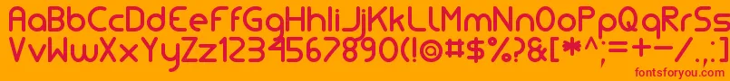 SimpleTfb Font – Red Fonts on Orange Background
