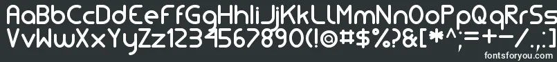 SimpleTfb-fontti – valkoiset fontit mustalla taustalla