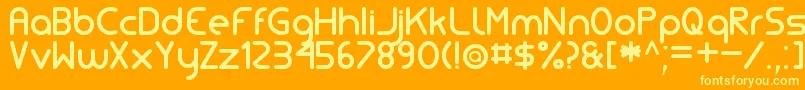 SimpleTfb Font – Yellow Fonts on Orange Background